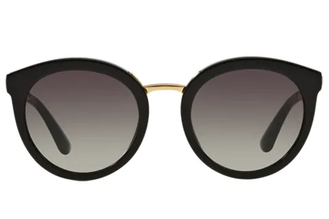 Dolce & Gabbana Woman Dolce & Gabbana DG4268 501/8G Sunglasses Acetate Black Grey Round Normal Shaded - Thumbnail 2