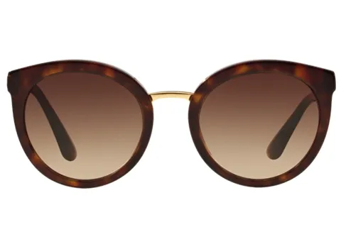 Dolce & Gabbana Woman Dolce & Gabbana DG4268 502/13 Sunglasses Acetate Turtle Brown Round Normal Shaded - Thumbnail 2