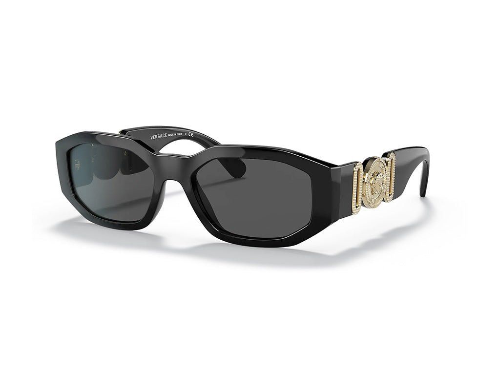 Versace Mężczyzna Versace VE4361 GB1/87 Okulary przeciwsłoneczne Nylon Czarny Szary Geometryczny Normalna Zacieniony - Image 1