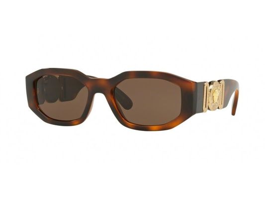 Versace Unisex Versace VE4361 521773 Okulary przeciwsłoneczne Nylon Żółw Brązowy Geometryczny Normalna