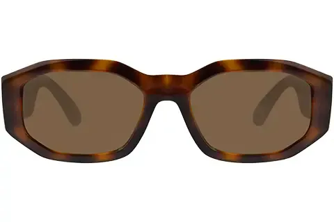 Versace Unisex Versace VE4361 521773 Okulary przeciwsłoneczne Nylon Żółw Brązowy Geometryczny Normalna - Thumbnail 2