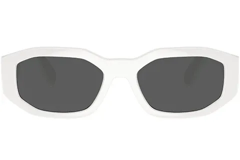 Versace Mężczyzna Versace VE4361 401/87 Okulary przeciwsłoneczne Nylon Biały Szary Geometryczny Normalna - Thumbnail 2