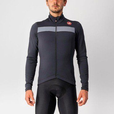 Castelli Puro 3 LS Road Jersey FZ Black/Silver Reflex - Thumbnail 2