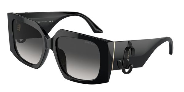 Jimmy Choo Kobieta Jimmy Choo JC5006U 50008G Okulary przeciwsłoneczne Acetat Czarny Szary Motyl Normalna Zacieniony