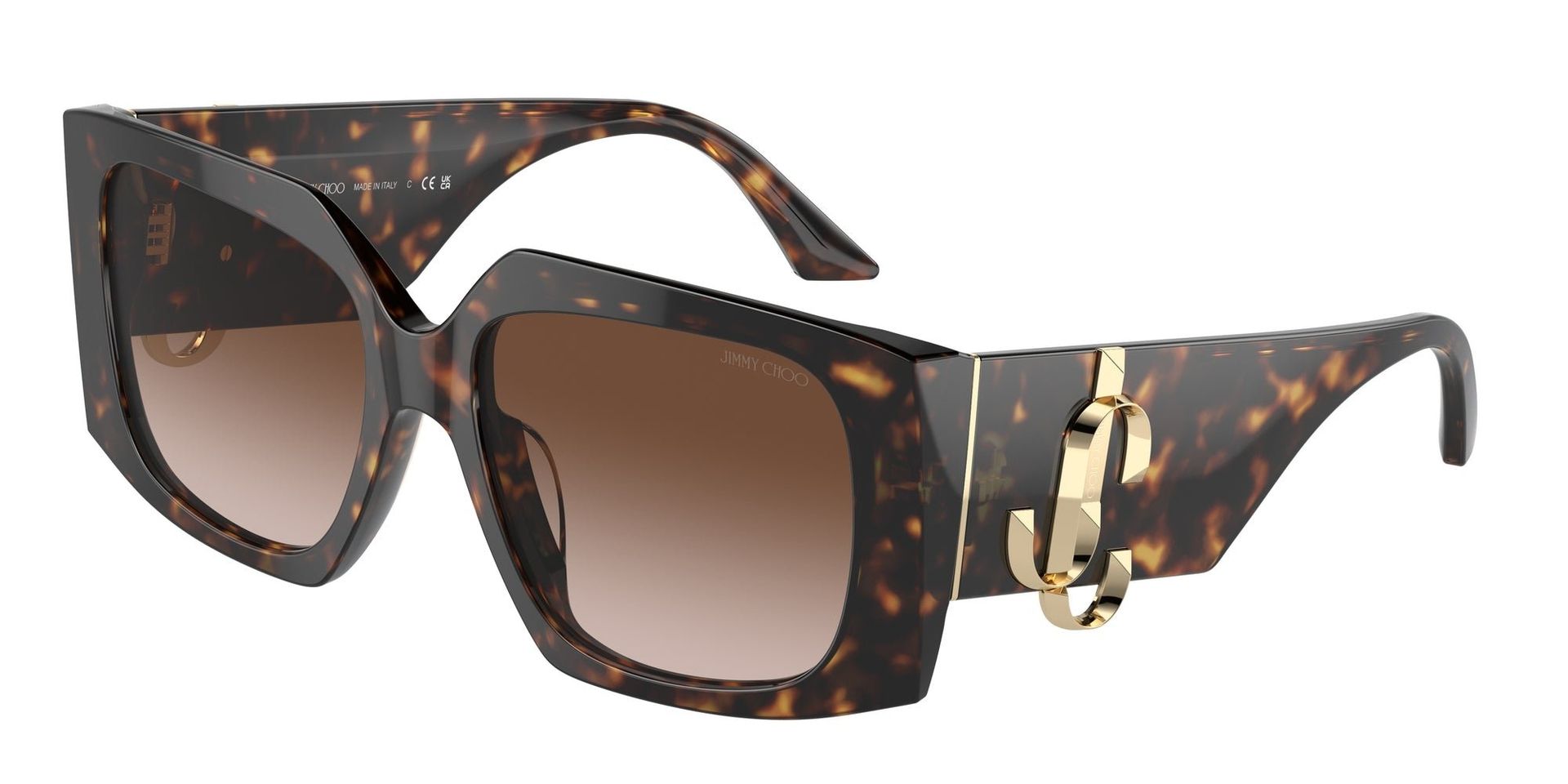 Jimmy Choo Kobieta Jimmy Choo JC5006U 500213 Okulary przeciwsłoneczne Acetat Hawana Brązowy Motyl Normalna Zacieniony - Image 1