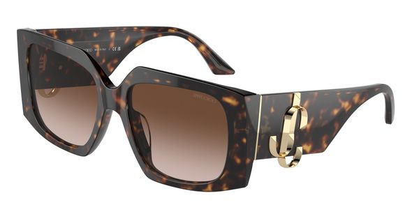 Jimmy Choo Kobieta Jimmy Choo JC5006U 500213 Okulary przeciwsłoneczne Acetat Hawana Brązowy Motyl Normalna Zacieniony