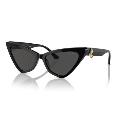 Jimmy Choo Kobieta Jimmy Choo JC5008 500087 Okulary przeciwsłoneczne Acetat Czarny Szary Cat Eye Normalna - Thumbnail 2