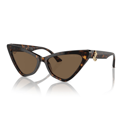 Jimmy Choo Kobieta Jimmy Choo JC5008 500273 Okulary przeciwsłoneczne Acetat Hawana Brązowy Cat Eye Normalna - Thumbnail 2
