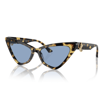 Jimmy Choo Kobieta Jimmy Choo JC5008 500472 Okulary przeciwsłoneczne Acetat Hawana Jasnoniebieski Cat Eye Normalna - Thumbnail 2