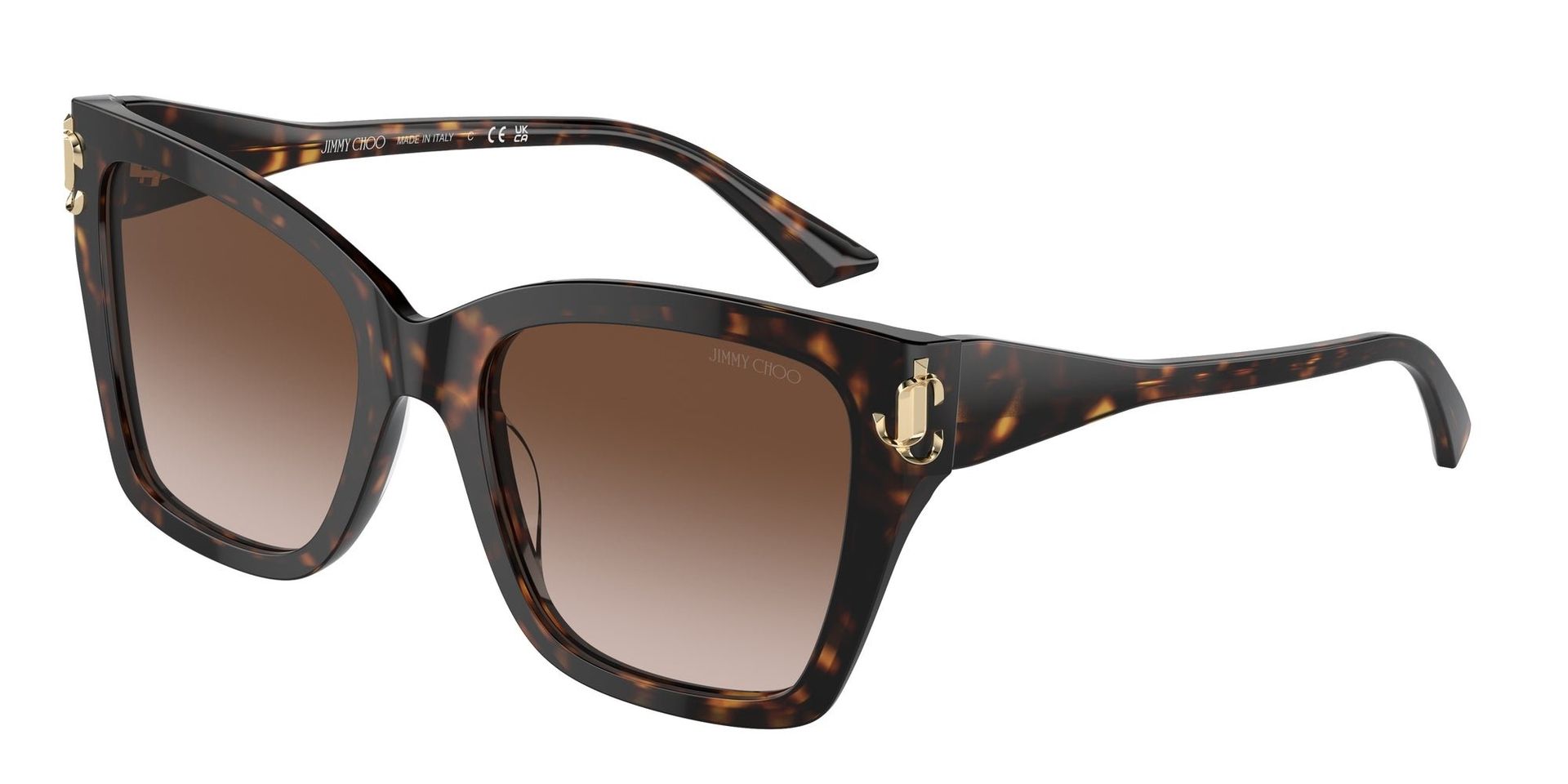 Jimmy Choo Kobieta Jimmy Choo JC5012 500213 Okulary przeciwsłoneczne Acetat Hawana Brązowy Kwadratowy Normalna Zacieniony - Image 1