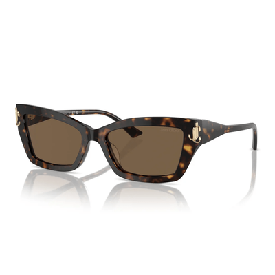 Jimmy Choo Kobieta Jimmy Choo JC5011U 500273 Okulary przeciwsłoneczne Acetat Hawana Brązowy Cat Eye Normalna - Thumbnail 2