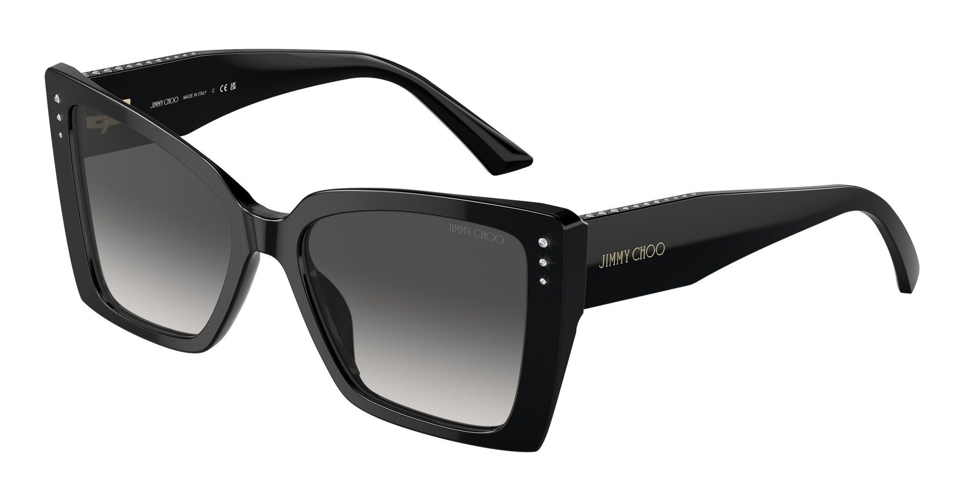 Jimmy Choo Kobieta Jimmy Choo JC5001B 50008G Okulary przeciwsłoneczne Acetat Czarny Szary Motyl Normalna Zacieniony - Image 1