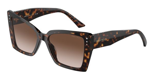 Jimmy Choo Kobieta Jimmy Choo JC5001B 500213 Okulary przeciwsłoneczne Acetat Hawana Brązowy Motyl Normalna Zacieniony