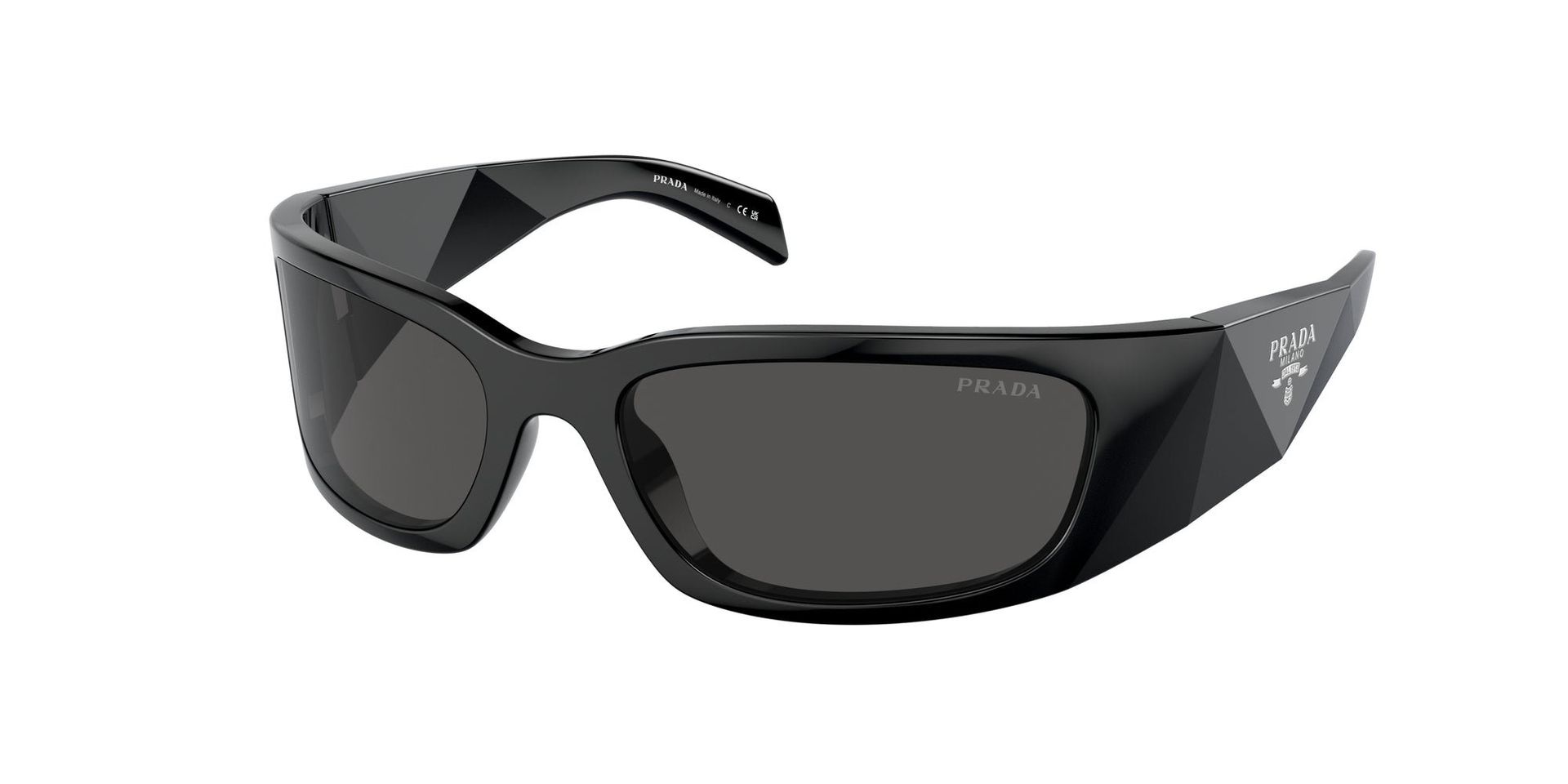 Prada Kobieta Prada PR A14S 1AB5S0 Okulary przeciwsłoneczne Acetat Czarny Szary Motyl Normalna - Image 1