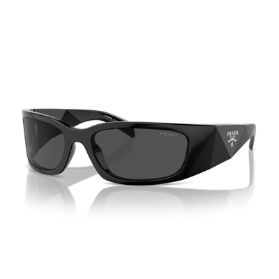 Prada Kobieta Prada PR A14S 1AB5S0 Okulary przeciwsłoneczne Acetat Czarny Szary Motyl Normalna - Thumbnail 2