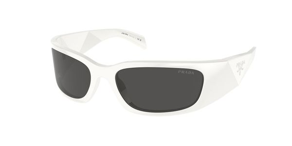 Prada Kobieta Prada PR A14S 1425S0 Okulary przeciwsłoneczne Acetat Biały Szary Motyl Normalna