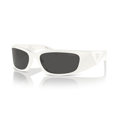 Prada Kobieta Prada PR A14S 1425S0 Okulary przeciwsłoneczne Acetat Biały Szary Motyl Normalna - Thumbnail 2