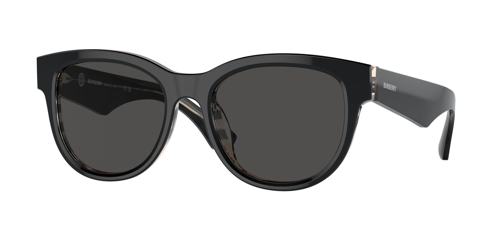Burberry Kobieta Burberry BE4432U 412187 Okulary przeciwsłoneczne Acetat Czarny Szary Pantos Normalna - Image 1