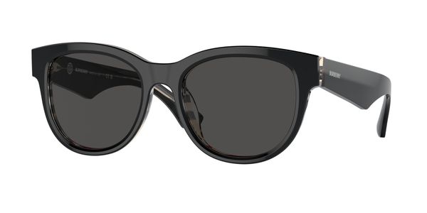 Burberry Kobieta Burberry BE4432U 412187 Okulary przeciwsłoneczne Acetat Czarny Szary Pantos Normalna
