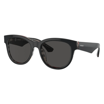 Burberry Kobieta Burberry BE4432U 412187 Okulary przeciwsłoneczne Acetat Czarny Szary Pantos Normalna - Thumbnail 2