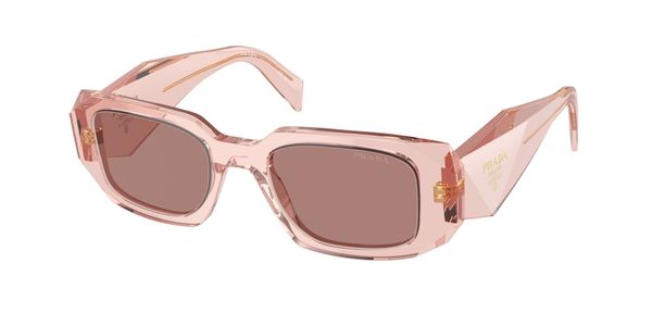 Prada Kobieta Prada PR 17WS 19Q10D Okulary przeciwsłoneczne Acetat Różowy Brązowy Kwadratowy Normalna