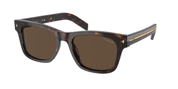 Prada Mężczyzna Prada PR A17S 17N70F Okulary przeciwsłoneczne Acetat Żółw Brązowy Kwadratowy Normalna Antyodblaskowy