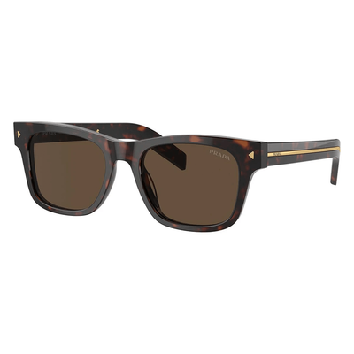 Prada Mężczyzna Prada PR A17S 17N70F Okulary przeciwsłoneczne Acetat Żółw Brązowy Kwadratowy Normalna Antyodblaskowy - Thumbnail 2