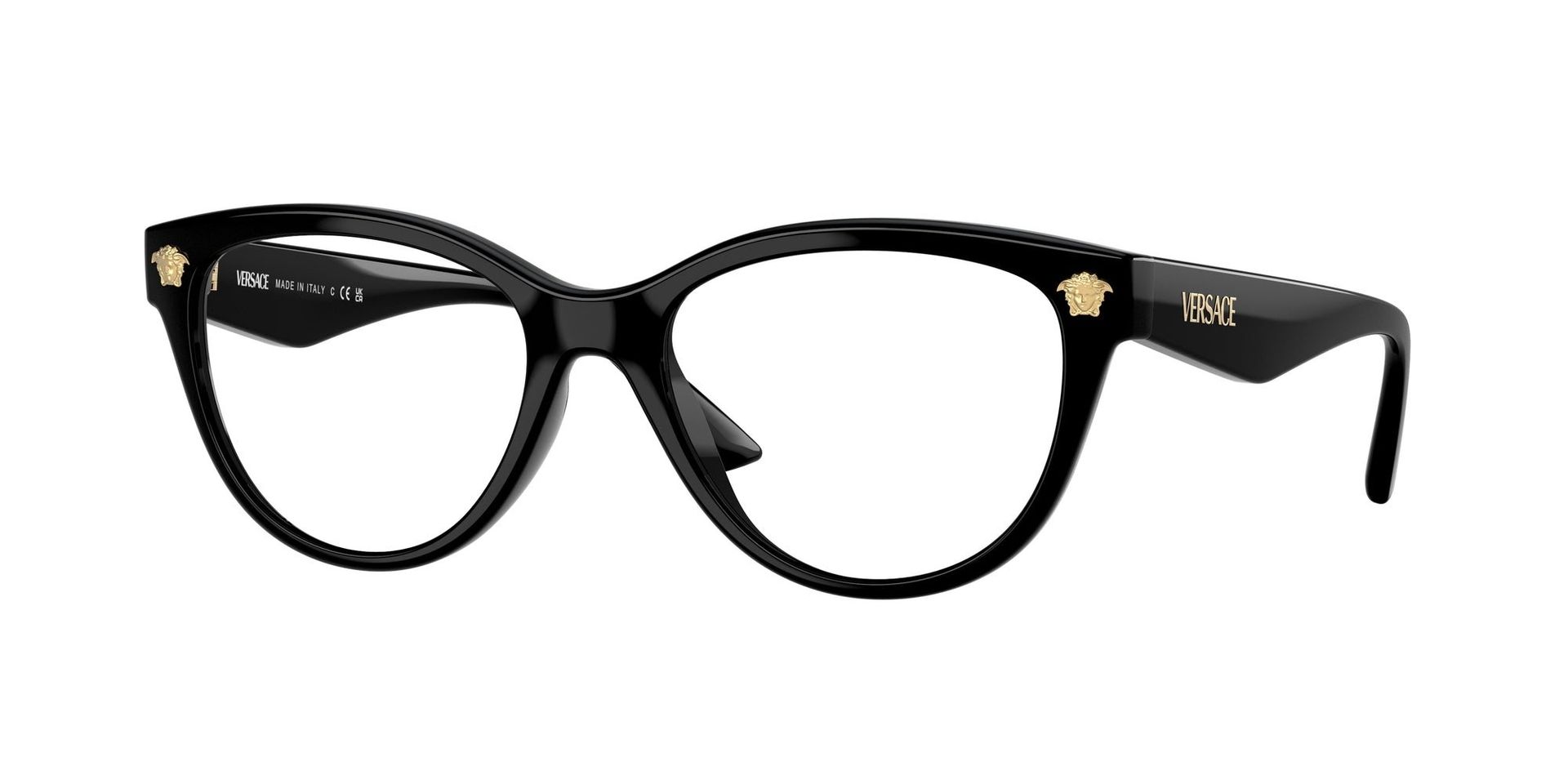 Versace Kobieta Versace VE3365U GB1 Oprawki optyczne Wstrzyknięte Czarny Cat Eye Normalna - Image 1