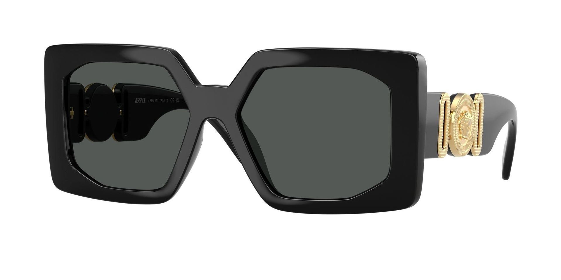 Versace Kobieta Versace VE4478U GB1/87 Okulary przeciwsłoneczne Wstrzyknięte Czarny Szary Kwadratowy Normalna - Image 1