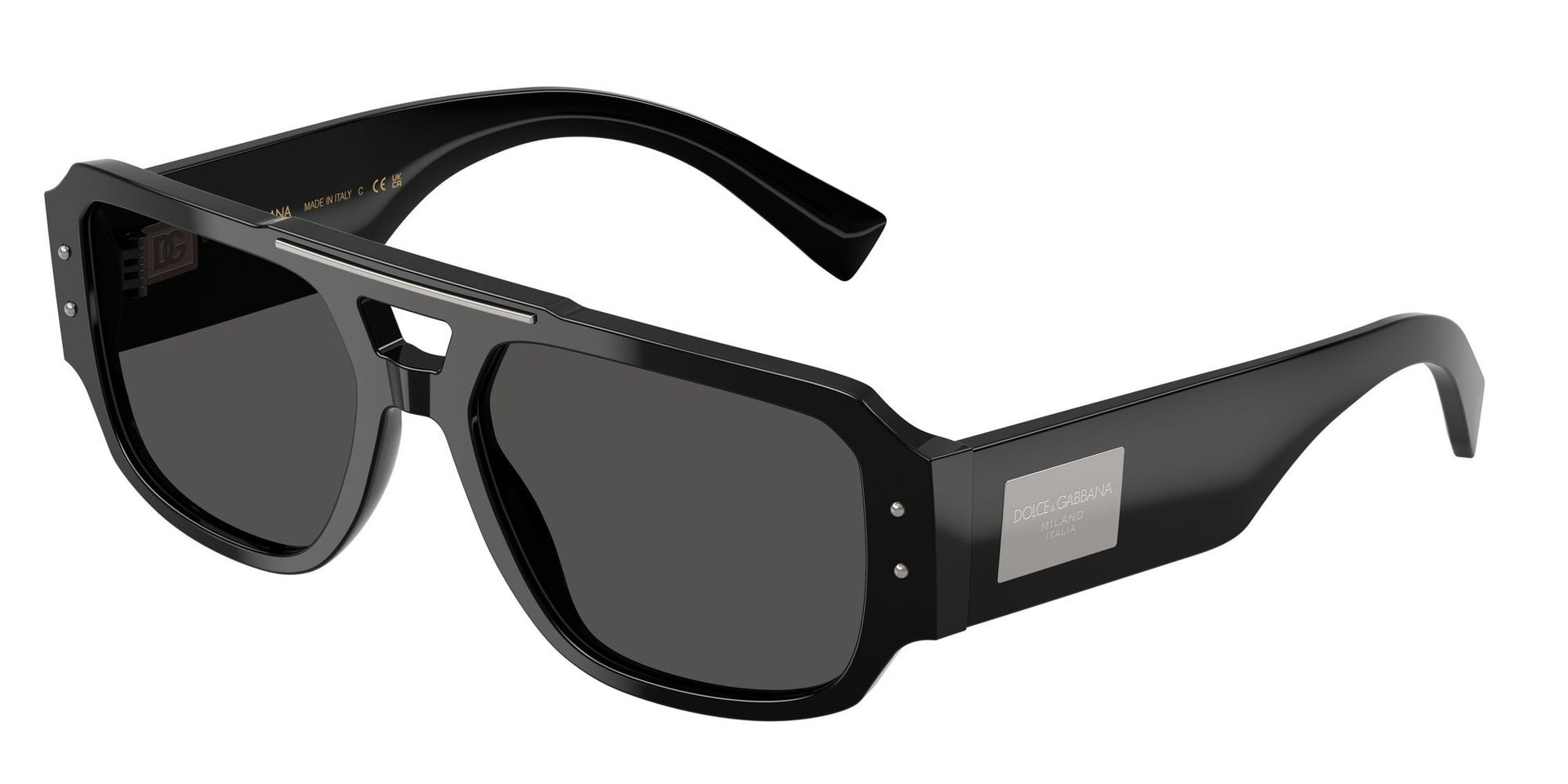Dolce & Gabbana Mężczyzna Dolce & Gabbana DG4482 501/87 Okulary przeciwsłoneczne Acetat Czarny Szary Pilot Normalna - Image 1