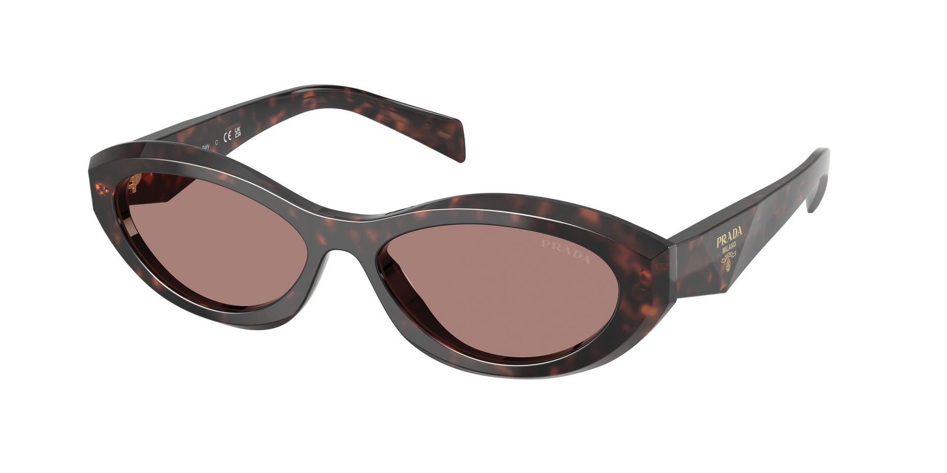 Prada Kobieta Prada PR 26ZS 17N60B Okulary przeciwsłoneczne Acetat Żółw Brązowy Geometryczny Normalna - Image 1