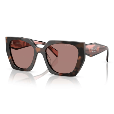 Prada Kobieta Prada PR 15WS 23A60B Okulary przeciwsłoneczne Acetat Żółw Brązowy Kwadratowy Normalna - Thumbnail 2