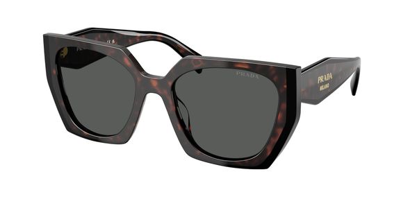 Prada Kobieta Prada PR 15WS 24B40L Okulary przeciwsłoneczne Acetat Hawana Szary Kwadratowy Normalna