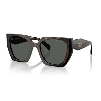 Prada Kobieta Prada PR 15WS 24B40L Okulary przeciwsłoneczne Acetat Hawana Szary Kwadratowy Normalna - Thumbnail 2