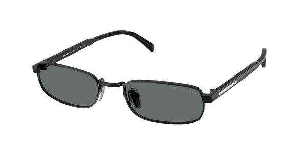 Prada Mężczyzna Prada PR B54S 1AB5Z1 Okulary przeciwsłoneczne Metal Czarny Szary Kwadratowy Spolaryzowane