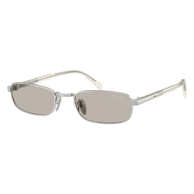 Prada Mężczyzna Prada PR B54S 1BC30P Okulary przeciwsłoneczne Metal Srebrny Brązowy Kwadratowy Normalna - Thumbnail 2