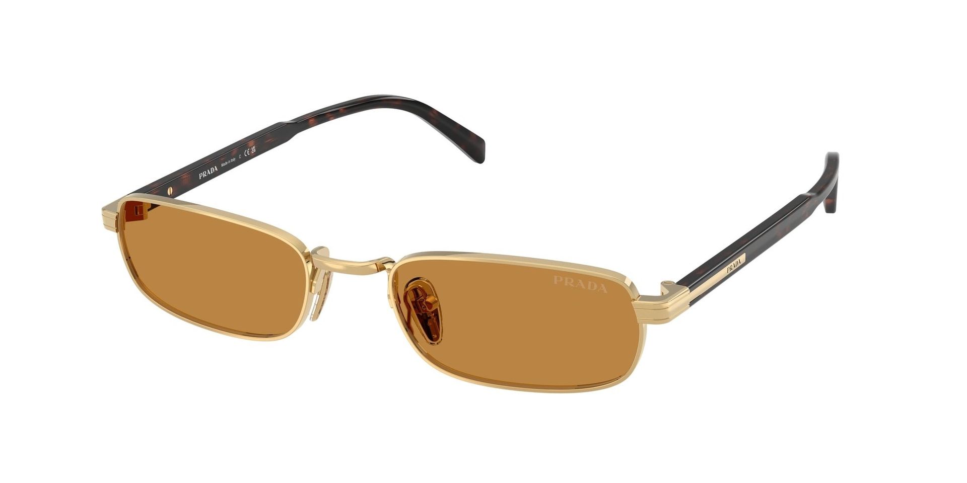 Prada Mężczyzna Prada PR B54S 5AK50P Okulary przeciwsłoneczne Metal Złoty Kwadratowy Normalna - Image 1