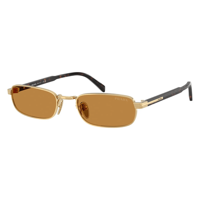Prada Mężczyzna Prada PR B54S 5AK50P Okulary przeciwsłoneczne Metal Złoty Kwadratowy Normalna - Thumbnail 2