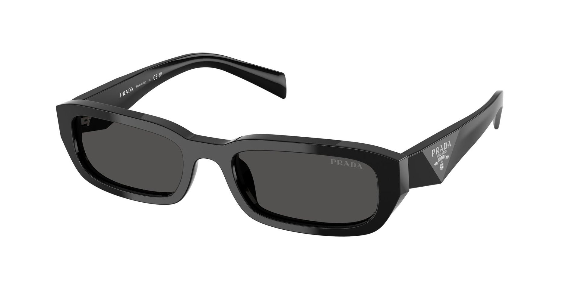 Prada Kobieta Prada PR B06S 16K08Z Okulary przeciwsłoneczne Acetat Czarny Szary Kwadratowy Normalna - Image 1