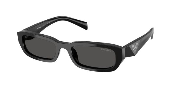 Prada Kobieta Prada PR B06S 16K08Z Okulary przeciwsłoneczne Acetat Czarny Szary Kwadratowy Normalna
