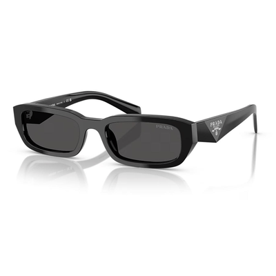 Prada Kobieta Prada PR B06S 16K08Z Okulary przeciwsłoneczne Acetat Czarny Szary Kwadratowy Normalna - Thumbnail 2