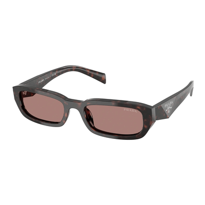 Prada Kobieta Prada PR B06S 17N60B Okulary przeciwsłoneczne Acetat Żółw Brązowy Kwadratowy Normalna - Thumbnail 2