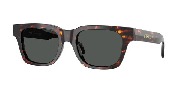Versace Mężczyzna Versace VE4486 550987 Okulary przeciwsłoneczne Acetat Żółw Szary Kwadratowy Normalna