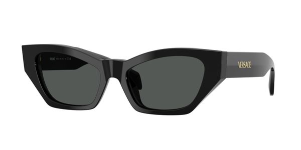 Versace Kobieta Versace VE4488U GB1/87 Okulary przeciwsłoneczne Acetat Czarny Szary Cat Eye Normalna
