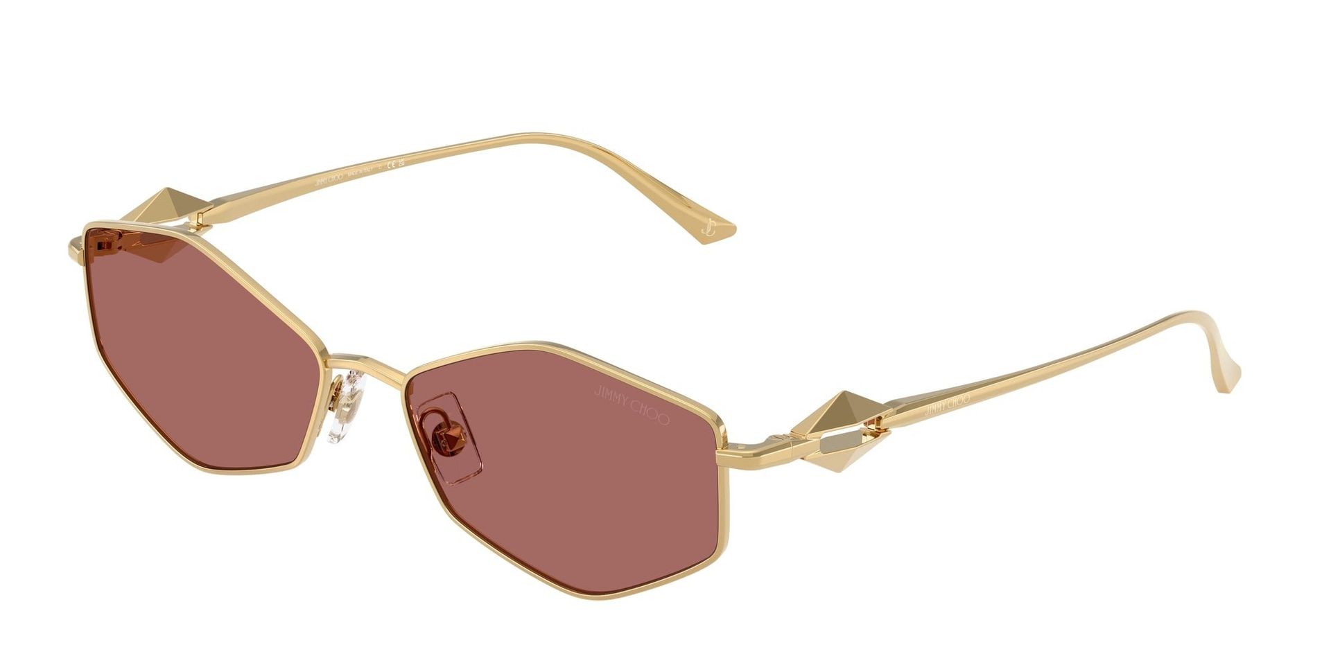 Jimmy Choo Kobieta Jimmy Choo JC4017 302369 Okulary przeciwsłoneczne Metal Złoty Fioletowy Okrągły Normalna - Image 1