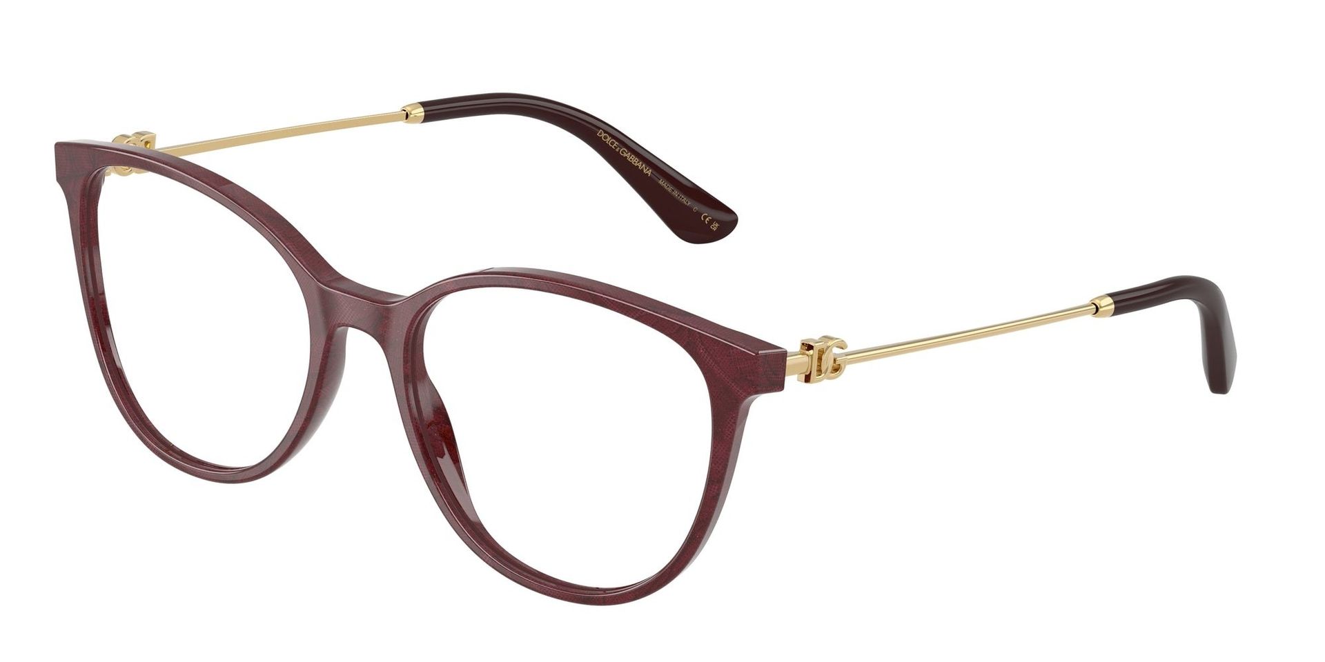 Dolce & Gabbana Kobieta Dolce & Gabbana DG3363 3442 Oprawki optyczne Acetat bordeaux Motyl Normalna - Image 1