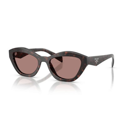 Prada Kobieta Prada PR A02S 17N60B Okulary przeciwsłoneczne Acetat Żółw Brązowy Motyl Normalna - Thumbnail 2