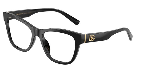 Dolce & Gabbana Kobieta Dolce & Gabbana DG3430 501 Oprawki optyczne Acetat Czarny Kwadratowy Normalna - Thumbnail 2