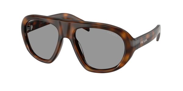 Prada Kobieta Prada PR C05S 20D50Q Okulary przeciwsłoneczne Acetat Hawana Szary Geometryczny Normalna