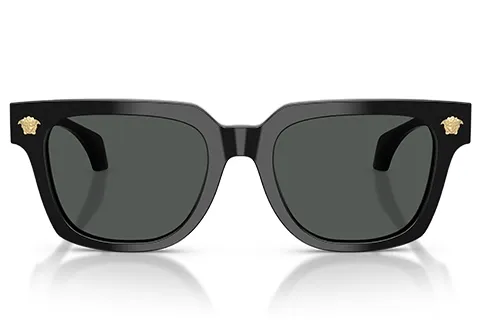 Versace Man Versace VE4510U GB1/87 Sunglasses Acetate Black Grey Squared Normal - Thumbnail 2